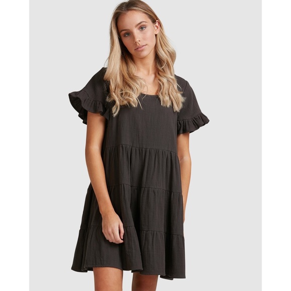 Billabong Black Pixie Mini Dress - Picture 3 of 6